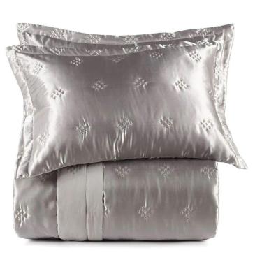 Imagem de Jogo De Colcha Casal 3 Peças Ultrawave Deluxe Toque Acetinado Altenburg Cinza