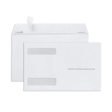Imagem de Blue Summit Supplies 25 envelopes W2 para formulários W2 horizontais em branco 4-up, envelopes fiscais para QuickBooks e outros softwares fiscais, 14 x 23 cm, matiz de segurança, pacote com 25