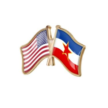 Imagem de EnigmaGlow Emblema de broche de pino único World Most Countries Estados Unidos América e outros países Cruz Amizade Emblema para homens e mulheres, 1.3x0.9inch（33x23mm）, Metal, resina