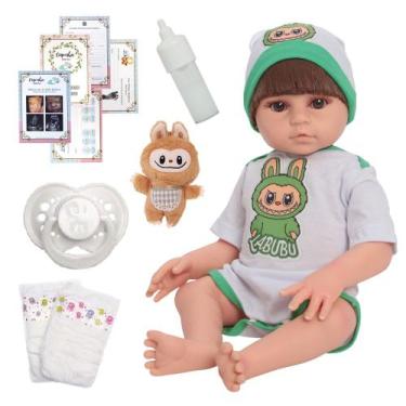 Imagem de Bebê Reborn Boneco Arthur Realista Recém Nascido Pode Molhar - Cegonha