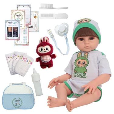 Imagem de Bebe Reborn Corpo De Silicone Masculino 46cm Pode Molhar - Cegonha Reb