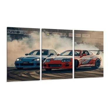 Imagem de HUIROBO Jdm S15 Sup Drift Motion Poster arte de parede em tela para sala de estar quarto decoração de casa escritório pintura pôsteres (30 x 60 cm) × 3)