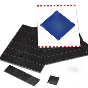 Imagem de Quadrados magnéticos, 120 cubos magnéticos (20 x 20 x 2 mm cada) colam em 4 fitas e fita forte de 3 m na parte de trás. Ótimo para bricolage, projeto de arte, quadro branco e armazenamento em freezer