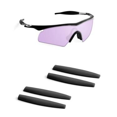 Imagem de Handwith 2 pares de meias de silicone macio para óculos de sol Oakley M Frame Heater/M Frame Hybrid/M Frame Strike, antiderrapante, ajuste confortável, óculos, braço, peças sobressalentes, kit de