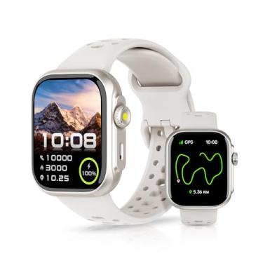 Imagem de Bettdow Smartwatch GPS FB041, Relogio Smartwatch Feminino e Masculino,Tela HD de 1,85", Alexa, 100 Esportes,3ATM à rova d'água, Chamada Bluetooth, Compatível com Android iOS(Prata)