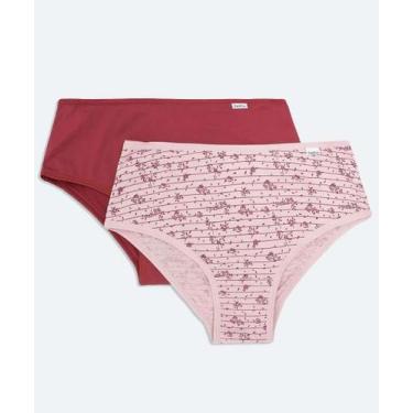 Imagem de Kit 2 Calcinhas Biquíni DelRio-88127, Vermelho, Rosa, G
