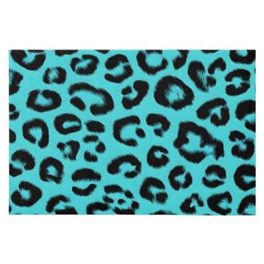 Imagem de CEBUGI Tapete de área 60 x 90 cm, macio, lavável, antiderrapante, com revestimento de borracha, estampa de leopardo, para sala de estar, quarto, decoração de casa