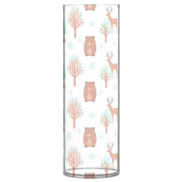 Imagem de Burbuja Vaso de flor de veado de árvore de inverno, não quebrável, alto, redondo, transparente, vaso cilíndrico para decoração de casa, escritório, buquê de casamento