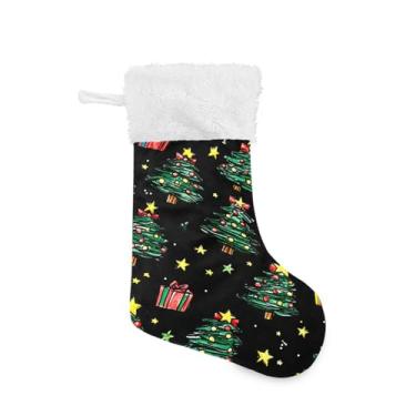 Imagem de CEBUGI Meias de Natal grandes para árvore de Natal de 43 cm, decorações de meia de Natal personalizadas para festa em família, escadas, lareira, 1 pacote