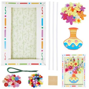 Imagem de GORGECRAFT Kit de material de presente faça você mesmo, botão de papel, arranjo de flores, porta-retratos, presentes de agradecimento ao professor, buquê de girassol, kit de moldura para fotos