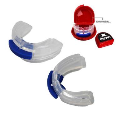 Imagem de Protetor Bucal Duplo Profissional Neutro Muvin Neutro Para Treino Comp