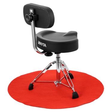 Imagem de PATIKIL Tapete de cadeira de escritório de 89,9 cm, tapete redondo para cadeira de mesa, protetor de piso rígido, antiderrapante, tecido de poliéster para computador, cadeiras giratórias, tapetes de