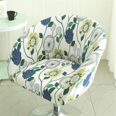 Imagem de Capas de banco de bar antiderrapantes, capa de cadeira com detalhe arredondado, protetor decorativo de poliéster macio, fundo elástico, para bancada, cozinha, sala de jantar, tipo 20, tamanho regular