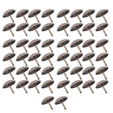 Imagem de Ymiko 50 Pregos Resistentes do Estofamento Dos Pces, Tachas Decorativas Principais Redondas, Fontes de Ferragem da Mobília de 16x20mm (19 * 20mm (engrossado))