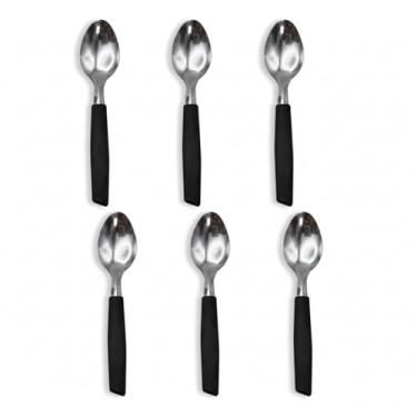 Imagem de Jogo 6 Colheres De Chá Linha Cabene Cabo Plástico Preto