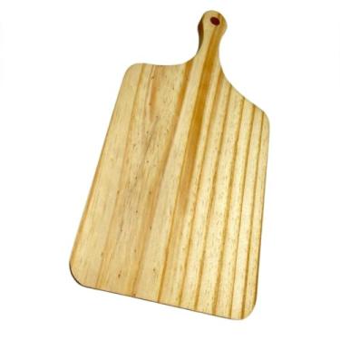 Imagem de Tábua Bambu Cozinha 14x32cm Natural Ecológica - Corte Carnes Legumes Churrasco Antibacteriana, Preserva Fio Facas Leve