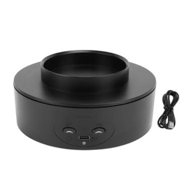 Imagem de Aramox Suporte de Exibição Giratório Mesa Giratória de 360 ​​graus Com Cabo USB Tipo C ou Baterias 3A Fonte de Alimentação Com Carga de 3 Kg, Ideal para Produtos de Transmissão Ao (BLACK)