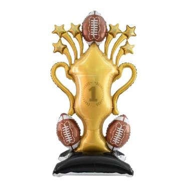 Imagem de UGPLM Troféu inflável de futebol para decoração de festas e eventos ao ar livre. Ideal para adultos e outras atividades.