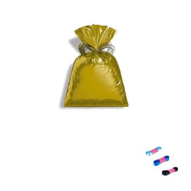 Imagem de Kit Saco Metalizado 89x120cm Com 10 Unidades E Fita Cetim 15mmx10mts