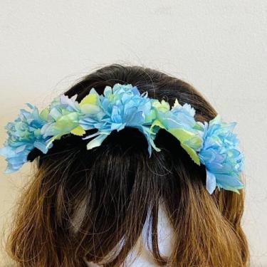 Imagem de Tiara de Flores Coloridas para Penteados - Pistache Acessórios, Azul, 