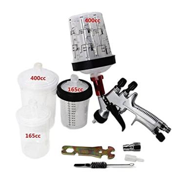 Imagem de Mini pistola de pistola de pulverizador Pistola de pulverizador de pistola de ar com 165 / 400cc pistola de pintura de pintura de tinta e adaptador 1.2mm bocal airbrush(165 and 400cc)