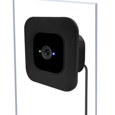 Imagem de Pacote com 2 suportes de janela compatíveis com Blink 2/1 mini interior, suporte de parede de vidro de câmera seguro para janelas/portas de vidro de painel único para monitoramento de segurança