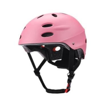 Imagem de Baoblaze Capacete infantil para ciclismo, portátil e ajustável, ideal para bicicletas e skates, perfeito para crianças praticarem diversos esportes, Rosa