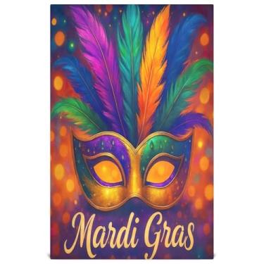 Imagem de Joisal Toalha de mão de chá fofa máscara de carnaval conjunto de toalhas de prato de cozinha coloridas panos decorativos panos de banho absorventes de banheiro 45 x 71 cm, 1 pacote