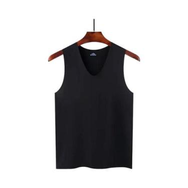Imagem de Camiseta Sem Mangas Slim Fit Em Seda Gelada Para Homens, Respirável, P