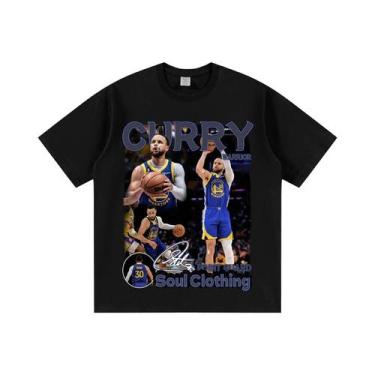 Imagem de Camiseta Unissex 100% Algodão Com Estampa De Stephen Curry Confortável