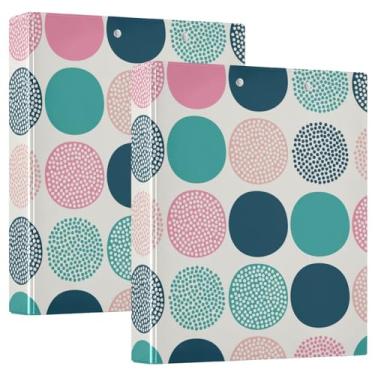 Imagem de Fichários de receitas de bolinhas coloridas, fichários grandes, 2 anéis de plástico para fichário