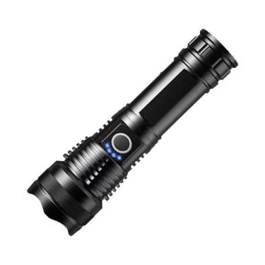 Imagem de Lanterna LED Recarregável Ultra Brilhante Tipo-C Zoom T6 Tocha Tática 