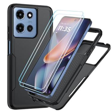 Imagem de Suncasetor Capa para Motorola Moto-G-2025/Moto-G-2026/Moto-G-Play-2026 com protetor de tela HD, proteção resistente contra quedas, capa de celular para Moto G 5G 2025/Moto G 5G 2026 (preto fosco)