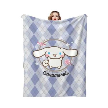 Imagem de Cobertor De Joelho King Size Fluffy Plaid Kawaii Cinnamoroll, Cobertor