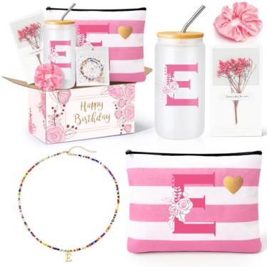 Imagem de Presentes de aniversário para meninas adolescentes, monograma, presentes iniciais para meninas adolescentes, aniversário, Natal, cesta de presente para mulheres, amigas, amigas, irmãs, amigas