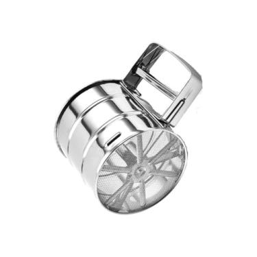 Imagem de Polvilhador Manual em Aço Inox com Alça, 10cm x 9.5cm, Caneca para Polvilhar Açúcar, Farinha, Canela e Chocolate