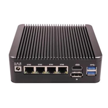 Imagem de HKUXZR Firewall Hardware Appliance Inter Processor N150 Mini PC, 4*i226V 2.5GbE LAN, 4 Core e 4 Thread, 2*USB2.0, 2*USB3.0, 1*M.2 2280, 2*SATA3.0, DDR4 2400-3200MHz (SEM RAM SEM SSD)