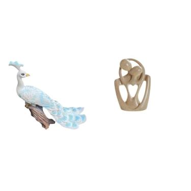 Imagem de Whtkoph Escultura Abstrata de Um Casal, Figura Decorativa para Jardim, Estátua Criativa em Resina para Decoração de Casa, Pátio, Estante, Etc.