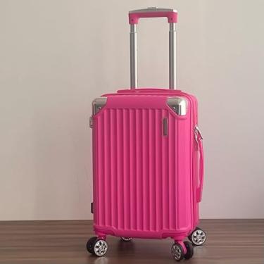 Imagem de Mala de Bordo ABS 10kg 17” a 21” Polegadas Mala de Viagem com Rodinhas 360° Cadeado Código (Pink-17”(8KG) Modelo-DDD333)