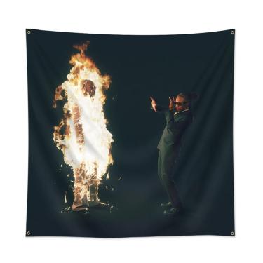 Imagem de Tapeçaria Metros Boomins Heroes Villains Flag Anime 90x90cm