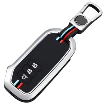 Imagem de Capa de silicone para chave de carro com 7 botões, liga de zinco, compatível com Kia Sorento/MQ4 2020 2021 2022 /EV6/K8/v6 Chave Fob, capa protetora de suporte(Silver)