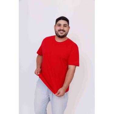 Imagem de Camiseta básica masculina Plus Size - WG, Vermelho ferrari, G2