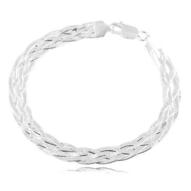 Imagem de Promoção Pulseira Feminina Prata 925 5 Fios 18 Cm Nova - Lojas La&Ny P