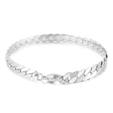 Imagem de Pulseira de elos cubanos banhados a prata e ouro, corrente hip hop de aço inoxidável para homens e mulheres, One Size, Metal, Sem Pedra Preciosa