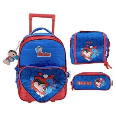 Imagem de Kit Mochila De Rodinha Turma Da Mônica + Lanch+ Estojo 42502-Feminino