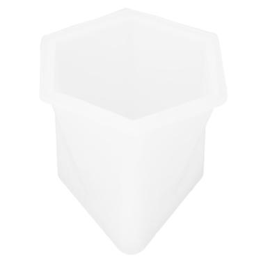 Imagem de Vela hexagonal 3D molde de silicone ferramenta de artesanato de cera de resina geométrica