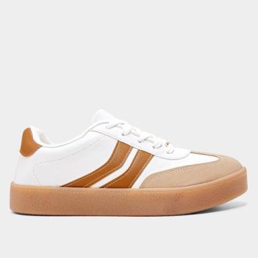 Imagem de Tênis Vizzano Básico Feminino, Branco, Caramelo, 35