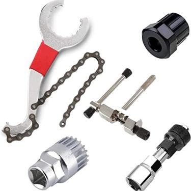 Imagem de 5 peças Kits de Ferramentas Reparo Bicicleta Montanha Ferramenta Remoção Cadeia Suporte Volante Livre e Manivela para Conjunto Manutenção Ciclismo Estrada