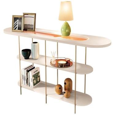 Imagem de Aparador Para Sala De Estar Orgânico Industrial Friesen B01 Off White 