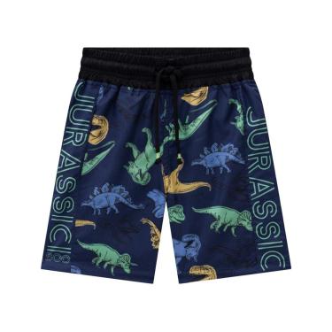 Imagem de Short Infantil Menino Tactel Azul Marinho Dino Luc.boo-Masculino